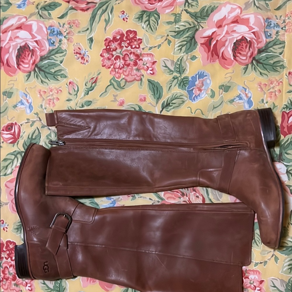 UGG Chestnut Leather Tall Boots